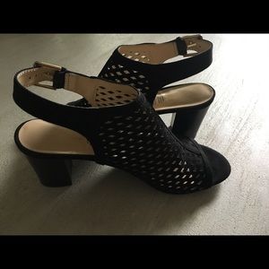 Liz Claiborne 9.5 M Black Cage Booties